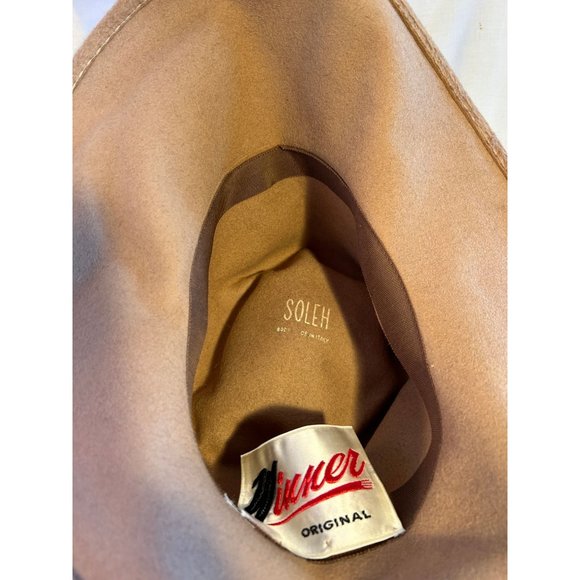 Vintage Winner Hat Top Soleh Beige Unisex Ribbon Bow - Picture 6 of 9